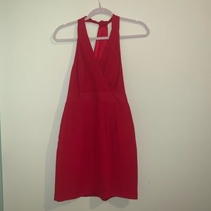 Red Express Plunge Dress